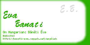 eva banati business card